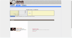 Desktop Screenshot of advok.sk